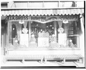 Vintage image of the exterior of of J.A. Gross Building